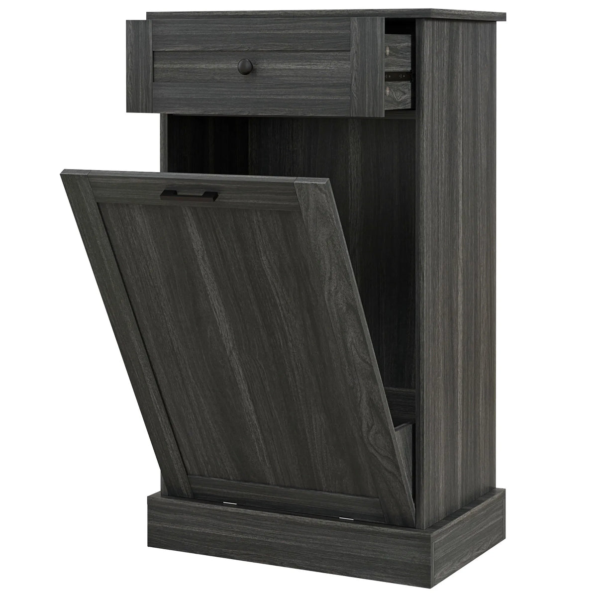 Kitchen Tilt Out Trash Bin Cabinet Free Standing Recycling Cabinet Trash Can - Image 2