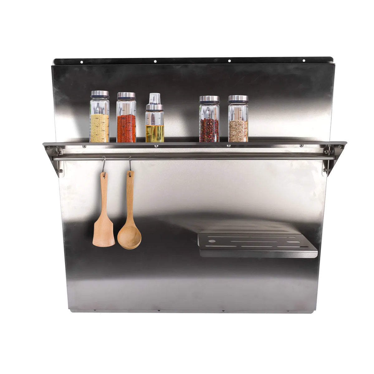 Range Backsplash with Shelf 29.5 x 29.5 Inch Range Hood Wall Shield for Range - Image 2
