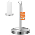 Silver Stainless Steel Paper Towel Holder Countertop With Weighted Non Slip