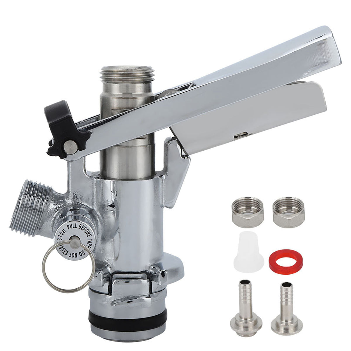 G5/8 U Type Stainless Steel Beer Keg Coupler Dispenser Accessory For Home Bar - Image 5