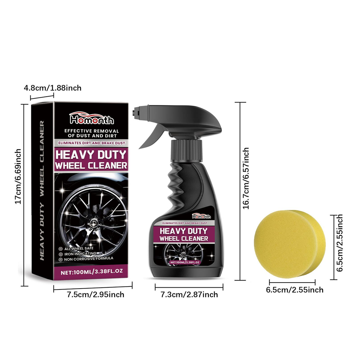 homonth automotive wheel cleaner kit in use lifestyle