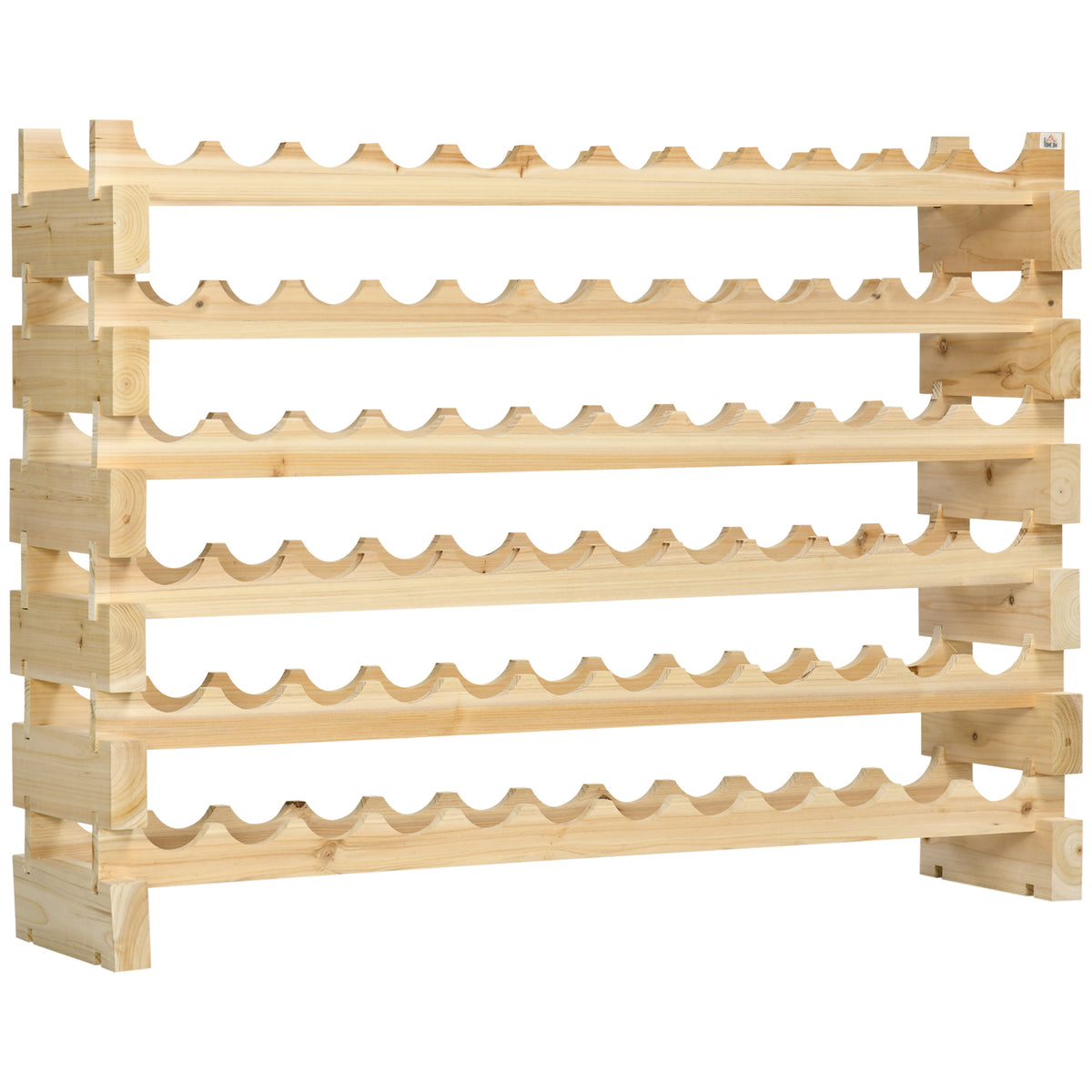 Stackable Wine Rack Modular Storage Shelves 72 Bottle Holder Freestanding