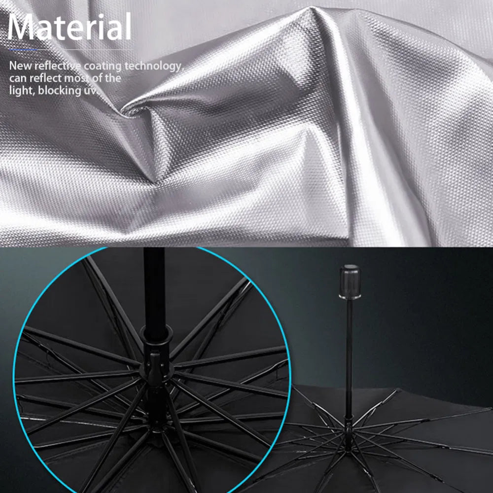 51" car windshield sun shade detail and structure