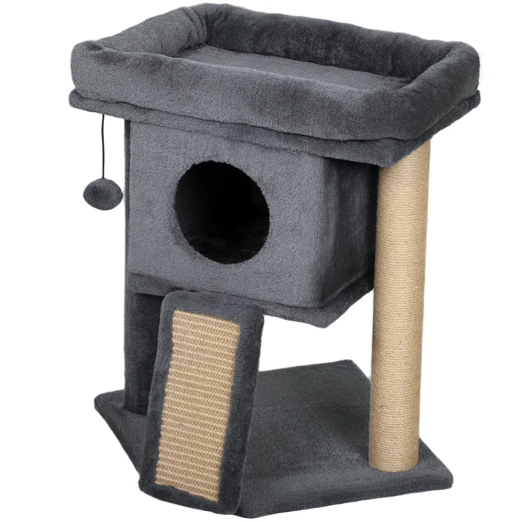 Cat Tree Small Cat Tower with Perch Scratching Post Cat Condo Toy Ball for - Image 5