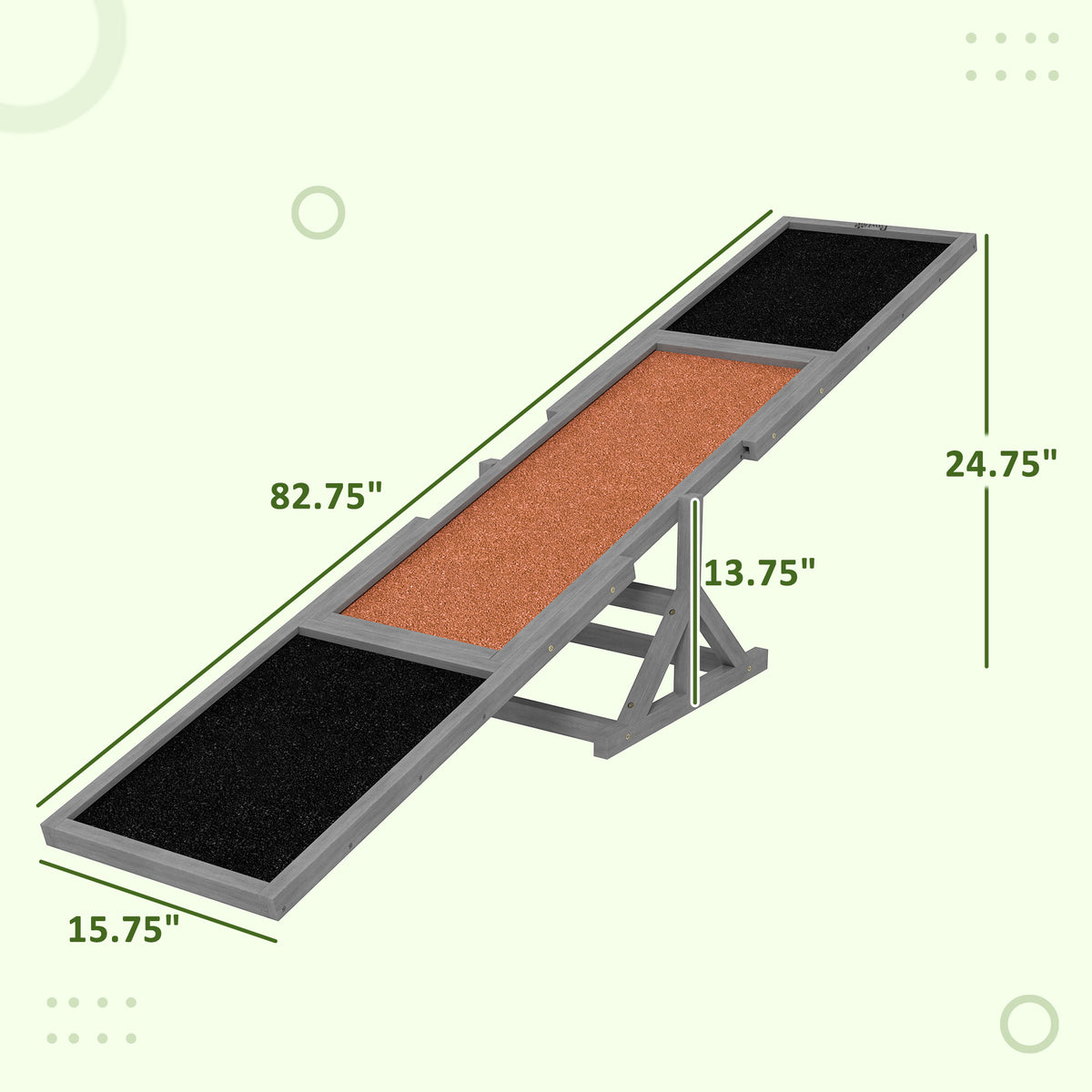 Wooden Dog Agility Seesaw for Training and Exercise Weather Resistant 83" L x - Image 4
