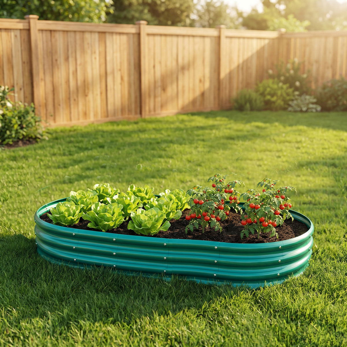 Galvanized Raised Garden Bed 6x3x1ft Heavy Duty Metal Planter Box for - Image 3