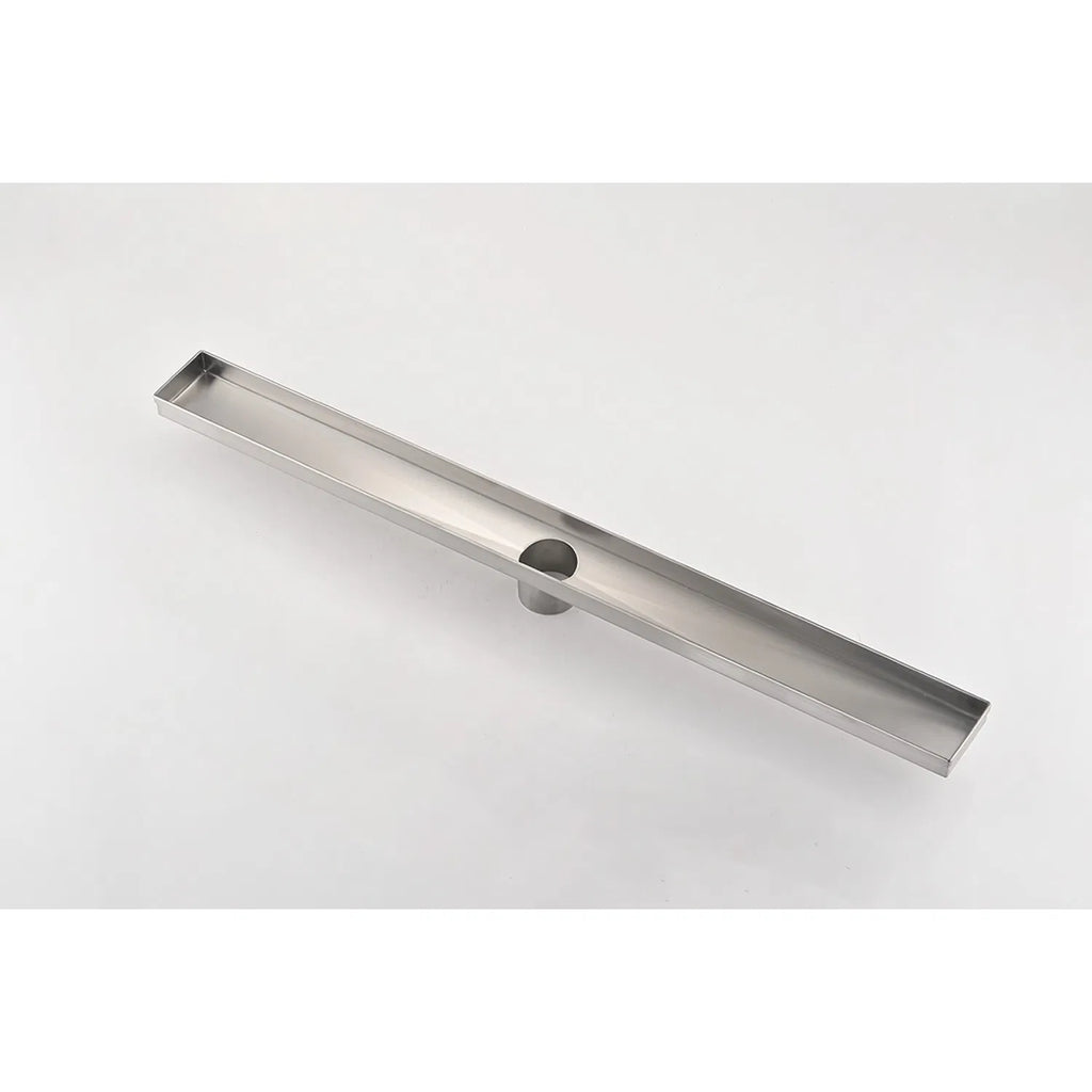 30 Inch Linear Shower Drain with Removable Square Patterned Grate 304 - Image 4