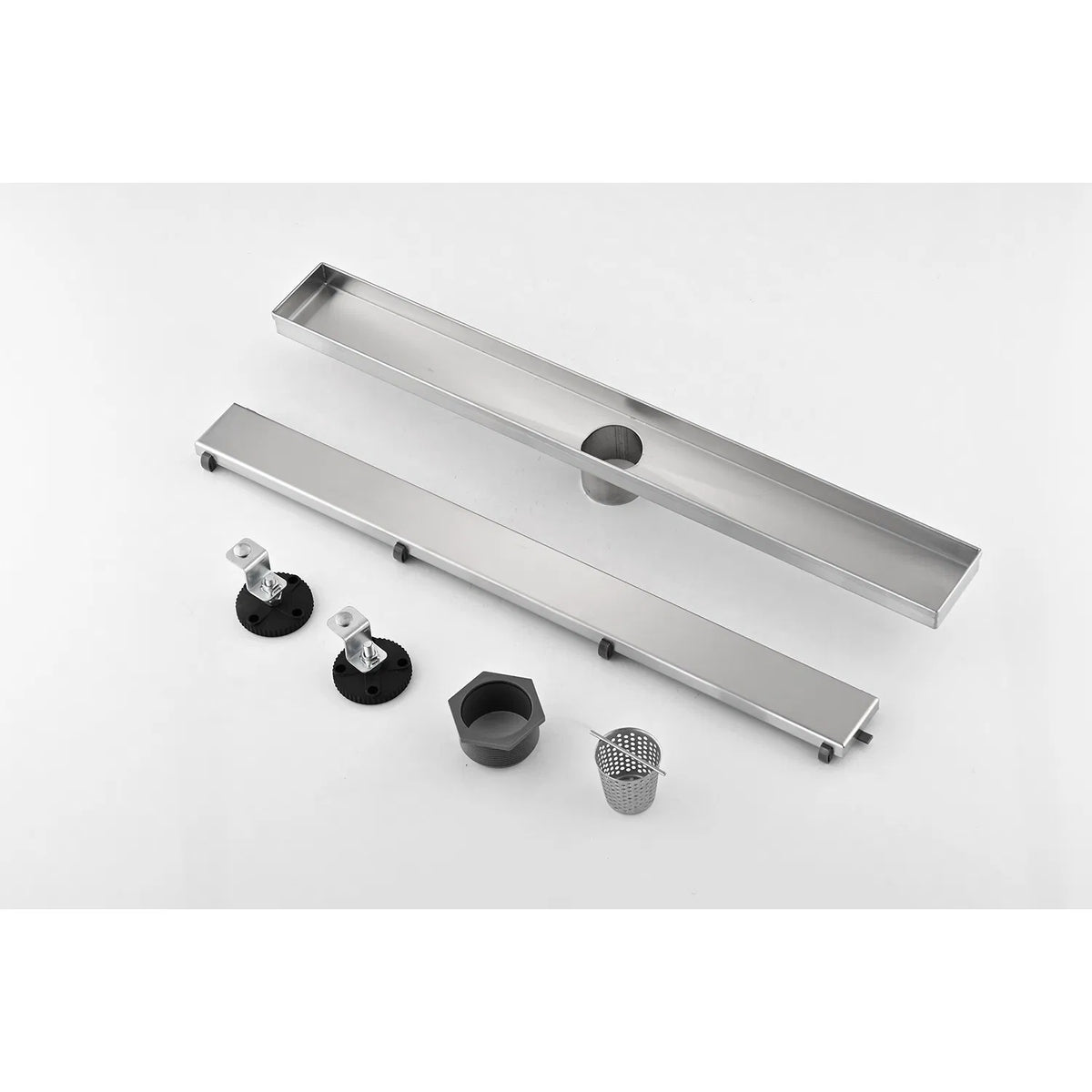 36 Inch Linear Shower Drain with 2 in 1 Flat & Tile Add Removable Cover 304 - Image 3