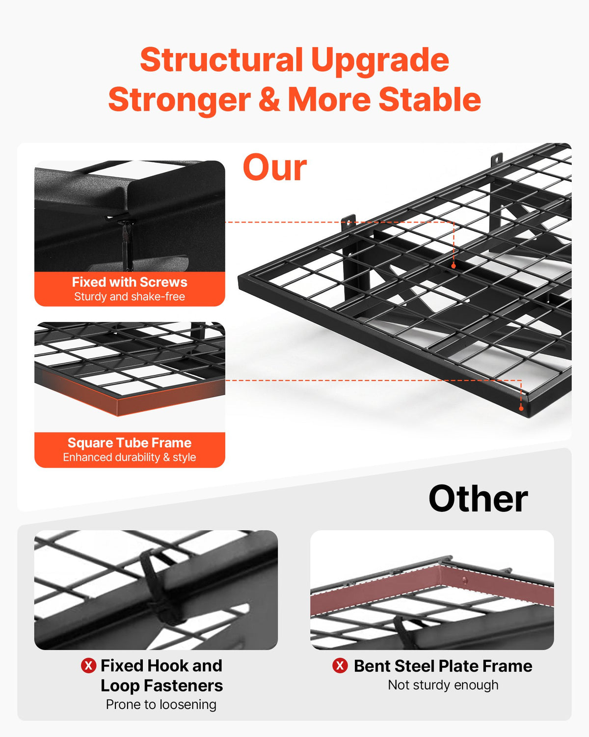 2-tier heavy duty wall garage detail and structure