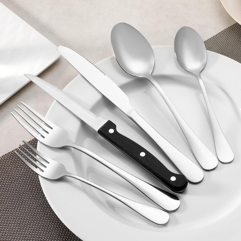 12 Piece Stainless Steel Dinner Forks Set Mirror Polished Silverware For Home - Image 4