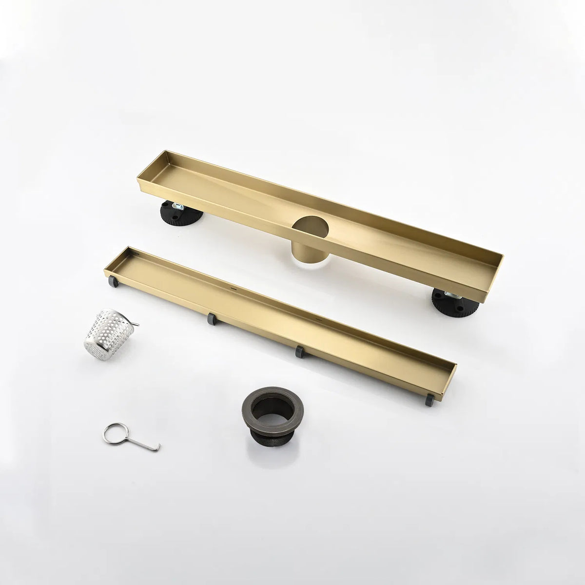 12 Inch Linear Shower Drain with 2 in 1 Flat & Tile Add Removable Cover 304 - Image 4