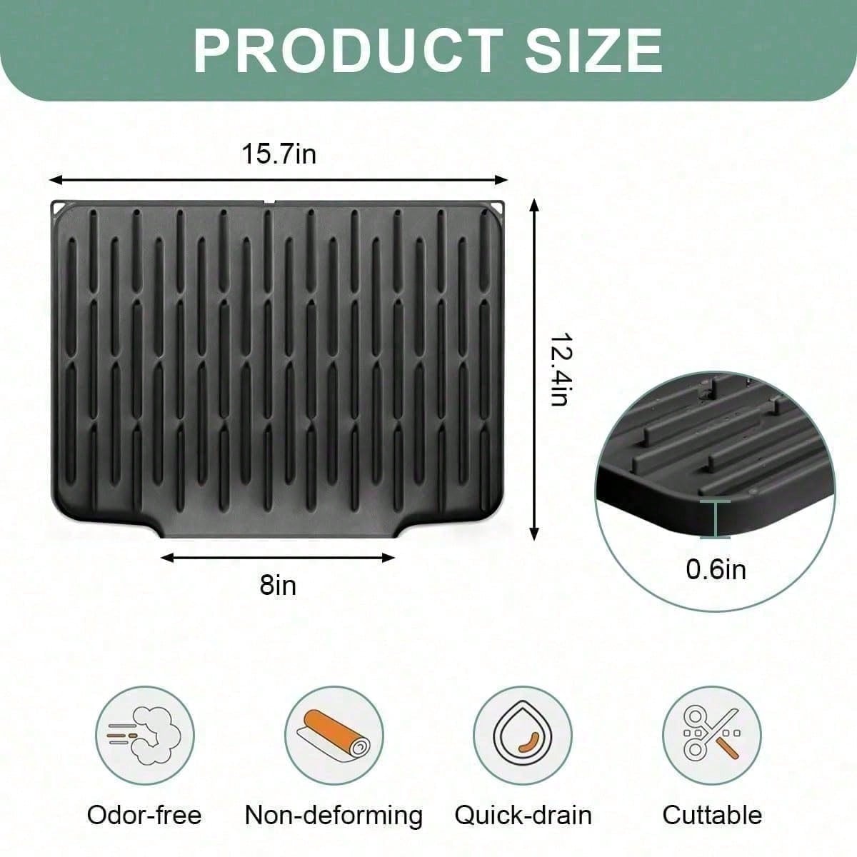 large silicone dish drying mat