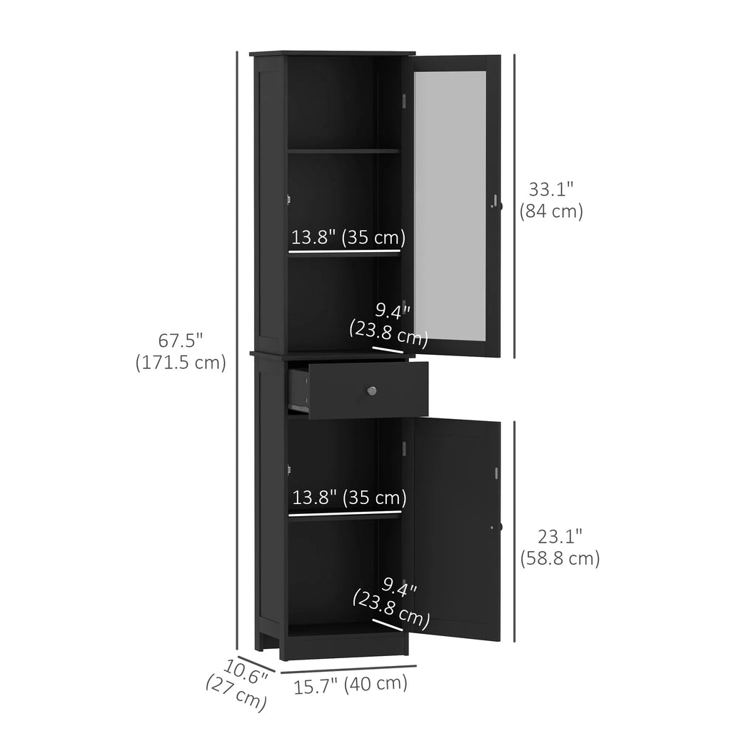 Tall Bathroom Cabinet Bathroom Storage Cabinet with Drawers 2 Doors and