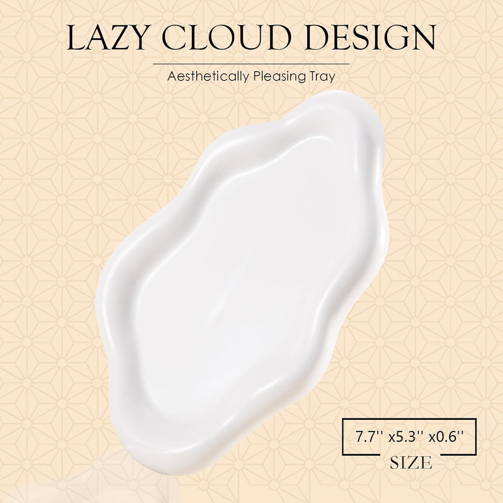 Ceramic Cloud Jewelry Tray Cute Trinket Dish And Key Bowl For Nightstand - Image 4