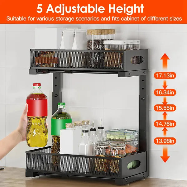 2-pack 2-tier pull-out under-sink organizers