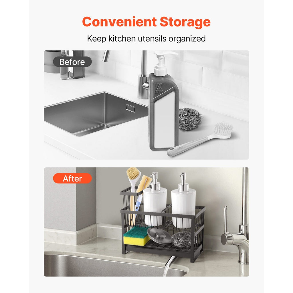 kitchen sink caddy organizer sponge in use lifestyle