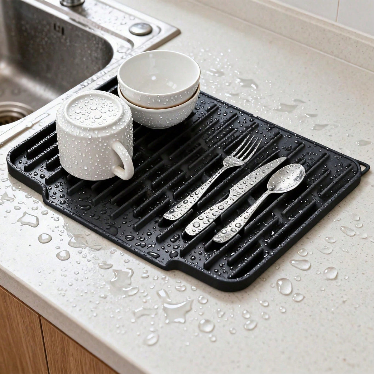 large silicone dish drying mat