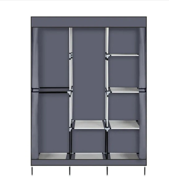 portable closet wardrobe with storage shelves