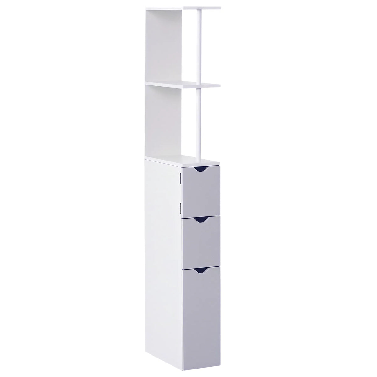 Tall Bathroom Storage Cabinet Narrow Bathroom Cabinet with Drawers and Open