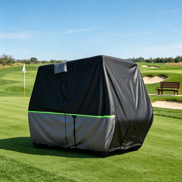 600D Waterproof Oxford Golf Cart Cover Full Coverage For Passenger Club Car - Image 5