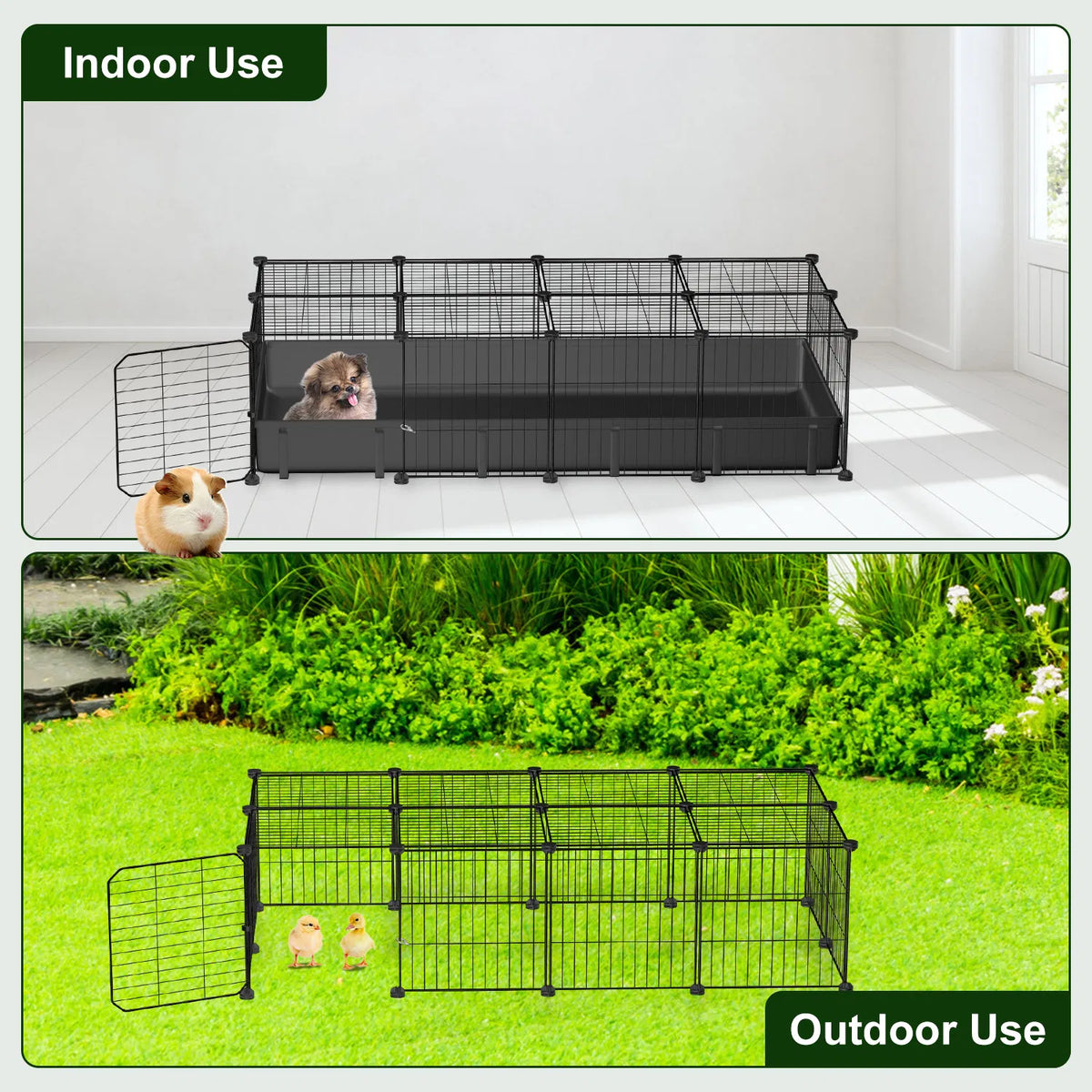 Modular Metal Small pet exercise pen DIY Multi Shape Layout Metal Pet - Image 2