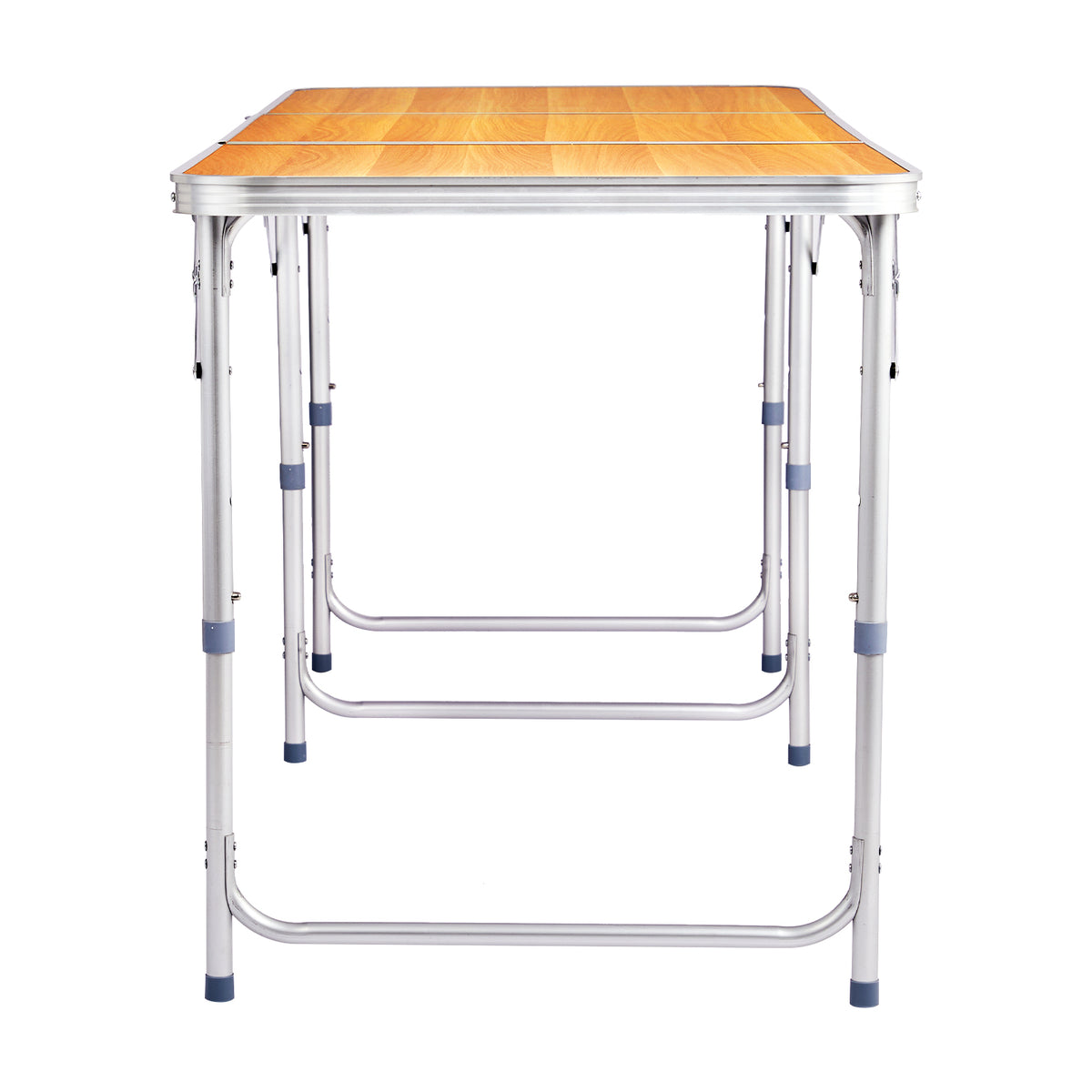 6-Foot Wood-Grain Aluminum Folding Table