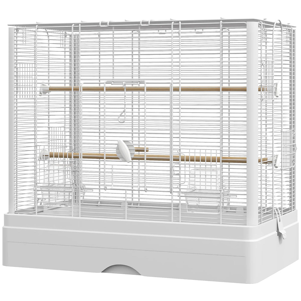22" Bird Cage for Budgie Finches Canaries Love Birds with Wooden Stands - Image 4