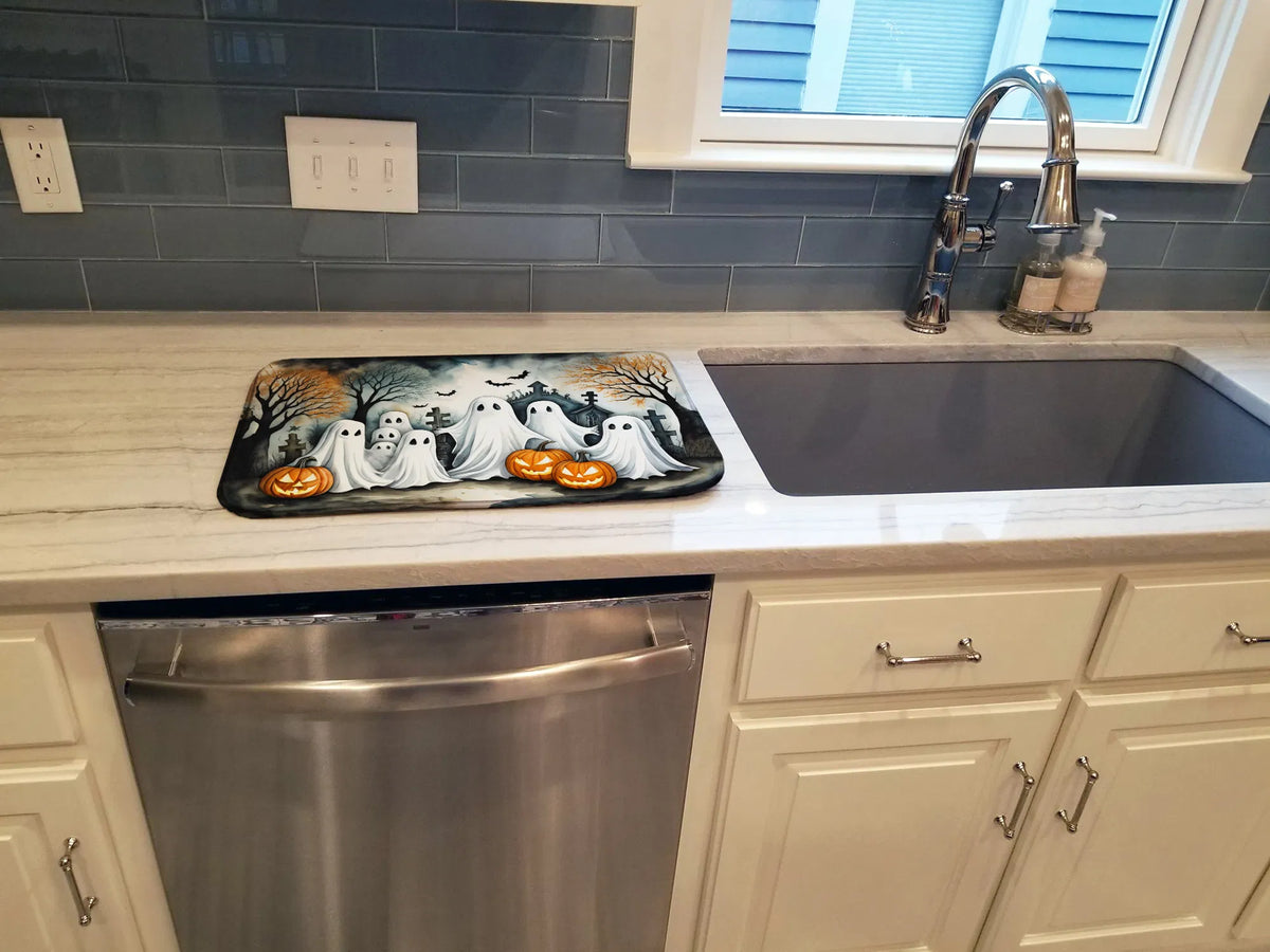 Ghosts Spooky Halloween Dish Drying Mat Absorbent Dish Drying Mat Pad for - Image 4