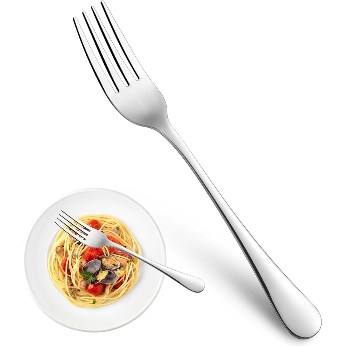 Dinner Forks Set Of 16 Top Food Grade Stainless Steel Silverware Forks - Image 3