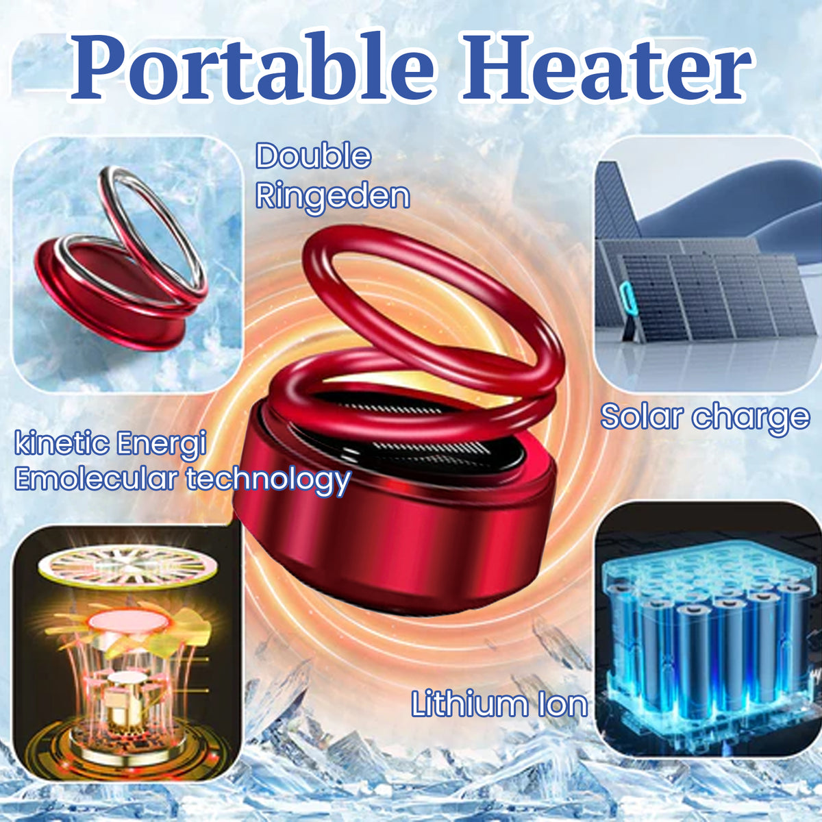 Portable Dynamic Molecular Heater Car Window Snow Ice Defroster - Image 3