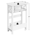 3 Tier Modern End Table With Storage Shelf White