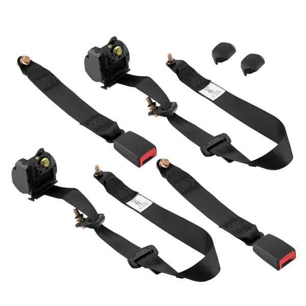 2Pcs Universal Retractable 3 Point Seat Belt Car Vehicle Safety Belt Harness Set - Image 3