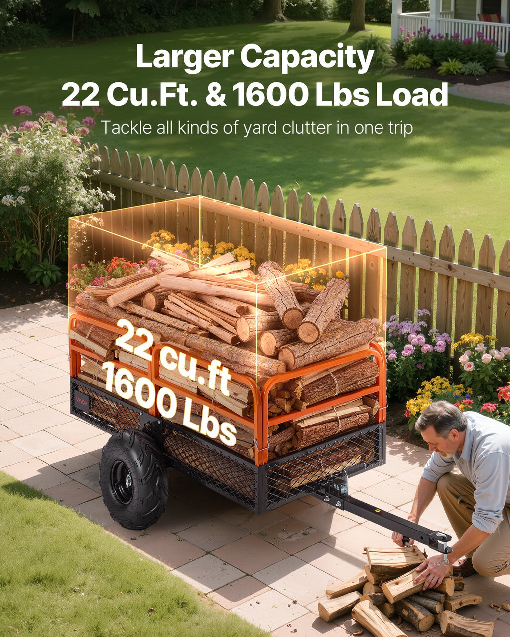 1600-lb heavy-duty steel dump trailer product view 2