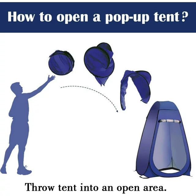 Privacy Shower Tent Portable Outdoor Shower Tent Camp Toilet Rain Shelter - Image 5