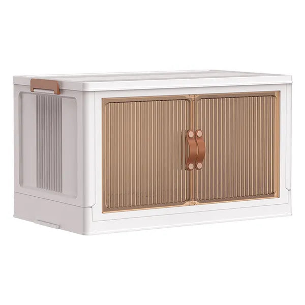3Pcs Foldable Storage Bins With Lid Front Magnetic Door Collapsible - Structured Edge and Material Texture