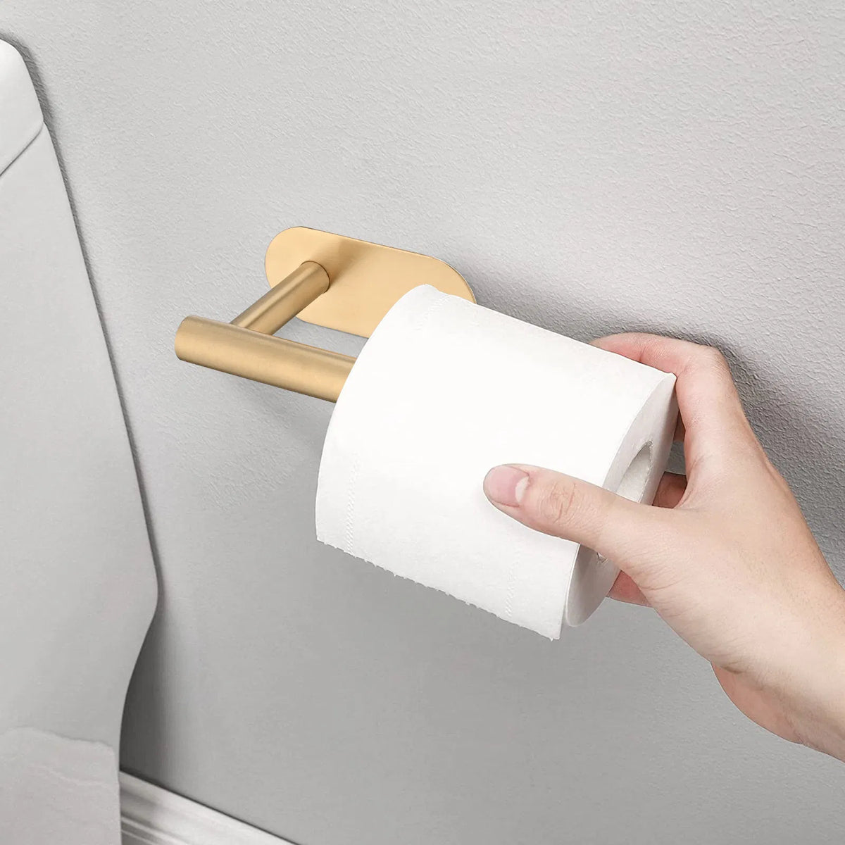 Toilet Paper Holder Self Adhesive Stainless Steel Rustproof Adhesive Toilet