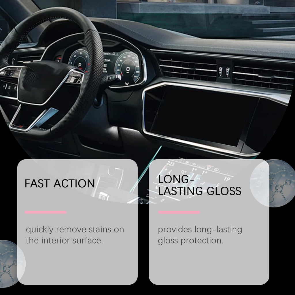 Interior Polish With Tools Leather Seat Care Cleaning Restoration Set 100ML