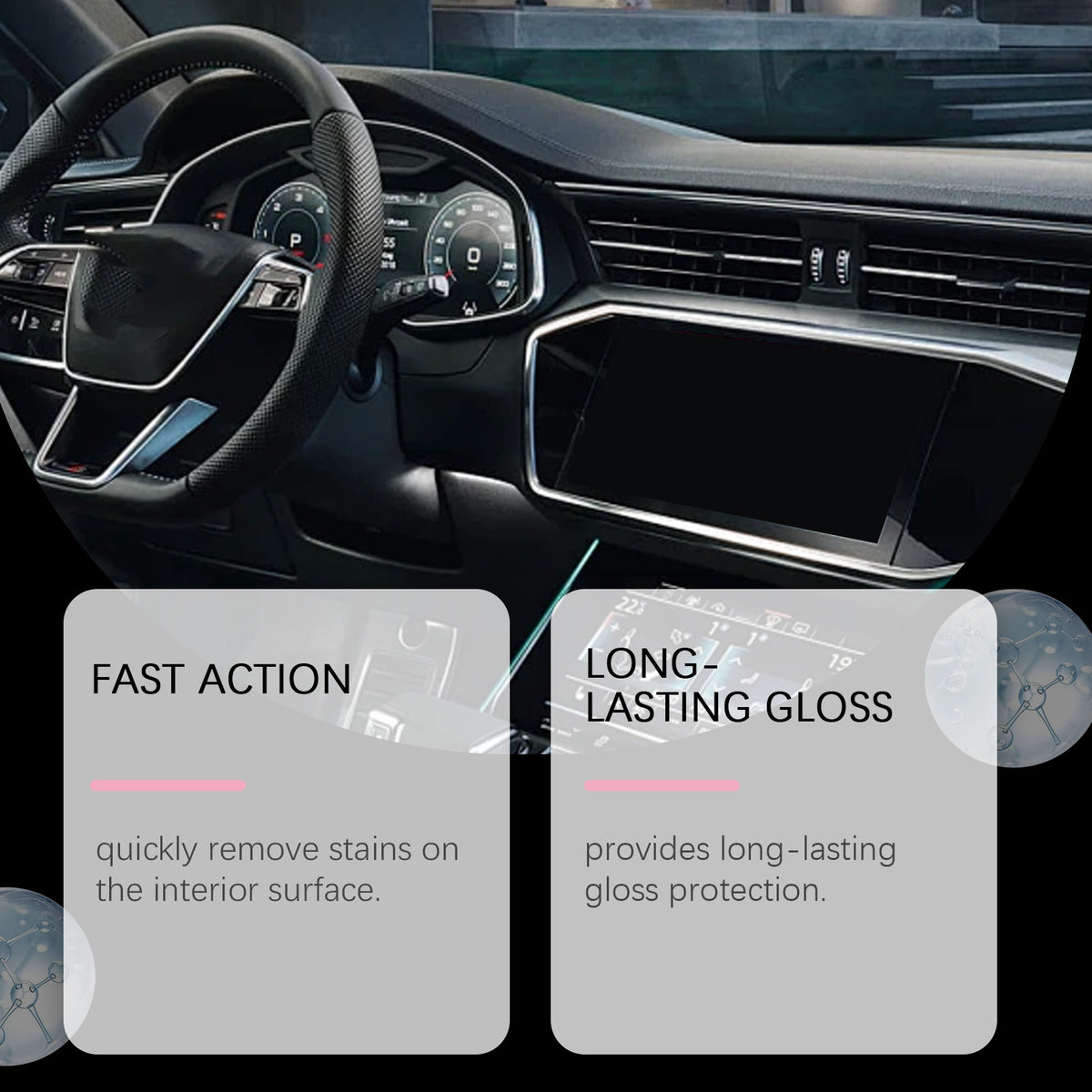 Interior Polish With Tools Leather Seat Care Cleaning Restoration Set 100ML
