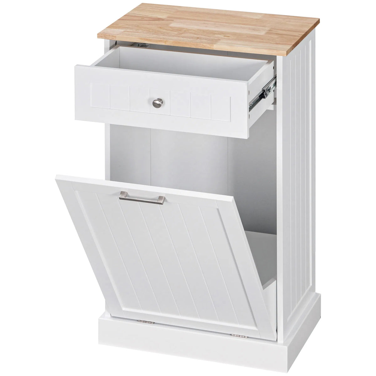 Kitchen Tilt Out Trash Bin Cabinet Free Standing Recycling Cabinet Trash Can