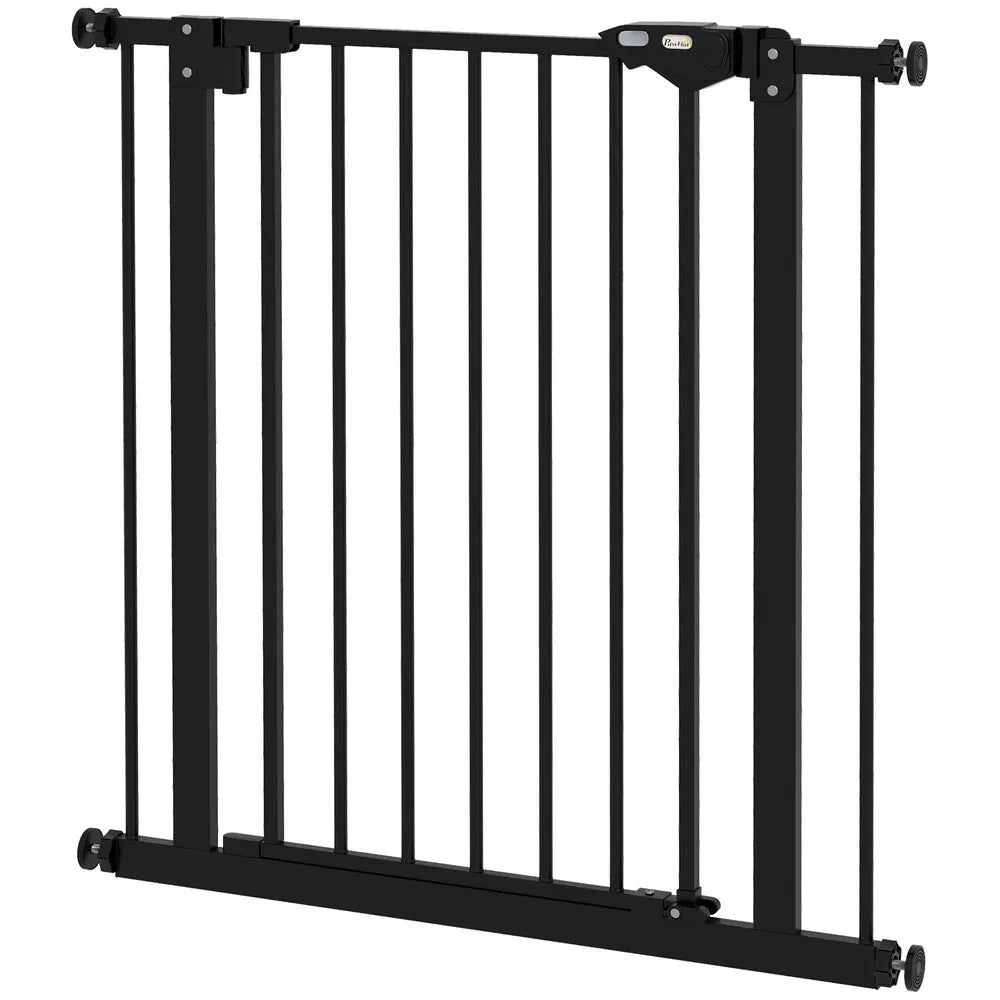 30 Inch Tall Pet Gate with Door Dog Gate and Barrier Indoor for Stairs - Image 2