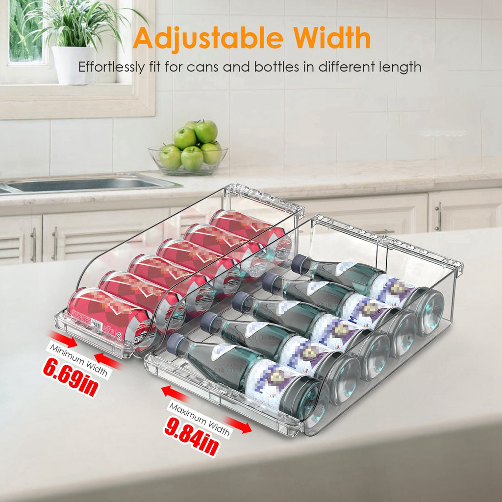 4-pack adjustable refrigerator can organizers