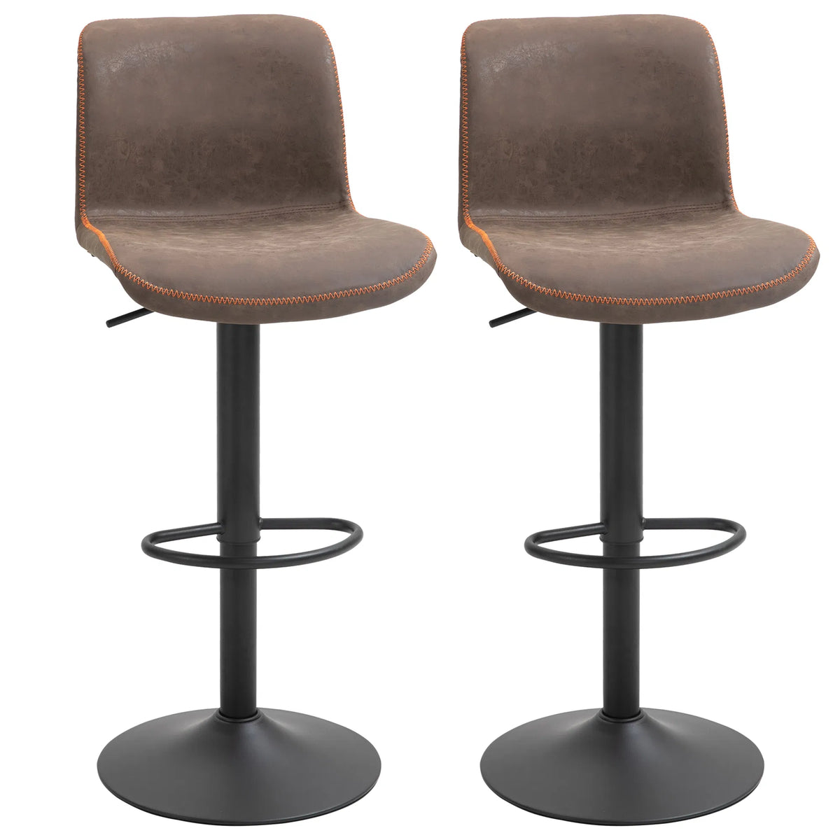 Bar Stools Set of 2 Swivel Counter Height Bar Stools with Adjustable Height - Image 2