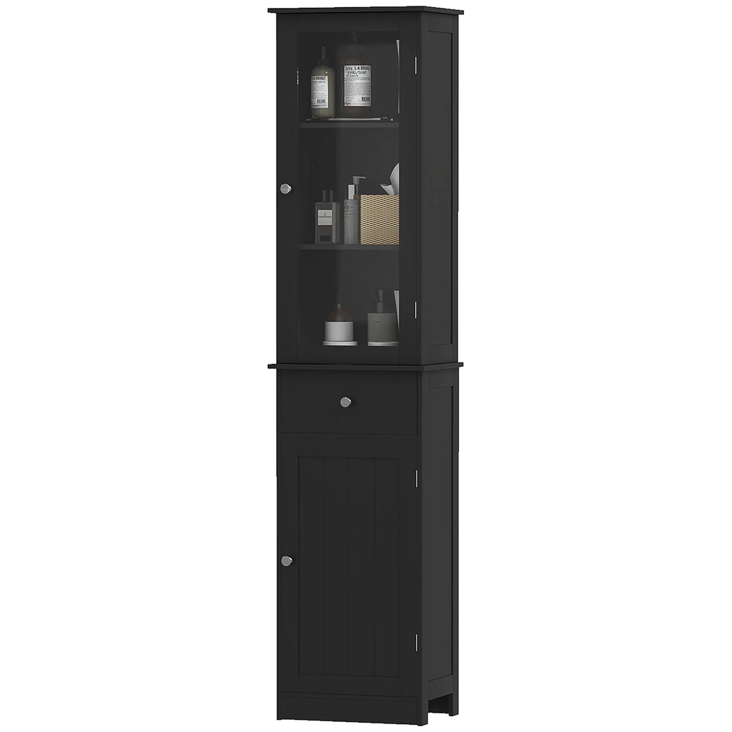 Tall Bathroom Cabinet Bathroom Storage Cabinet with Drawers 2 Doors and - Image 5