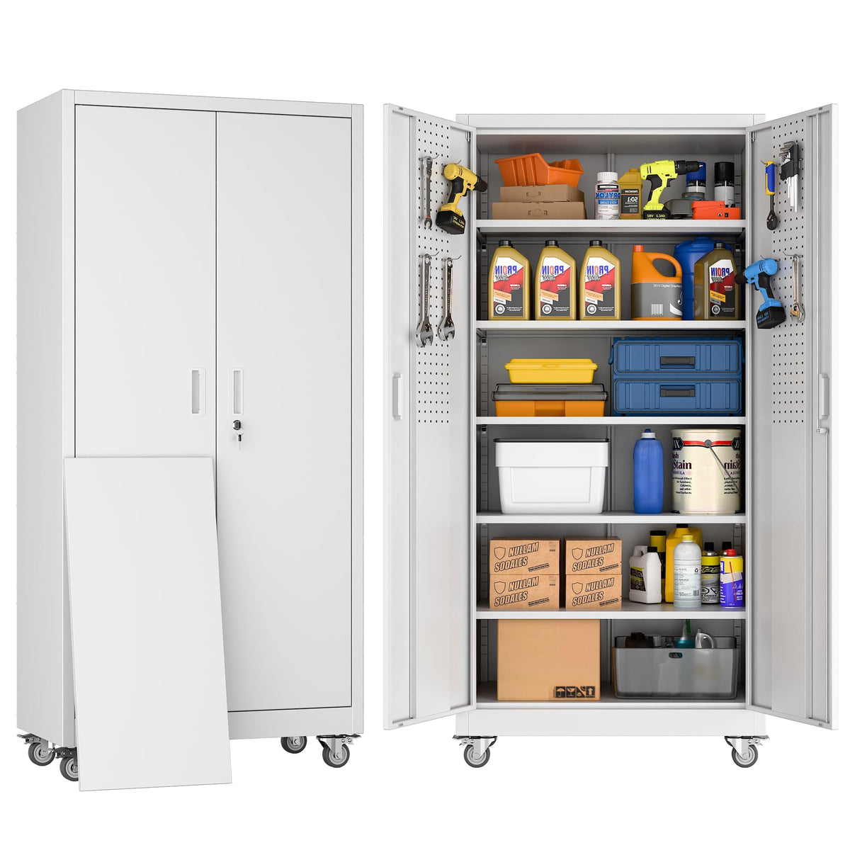 SUXXAN Wide & Deep 71inch X 34inch X 18inch Metal Garage Storage Cabinet - Image 4