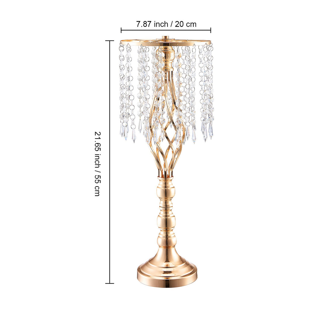 10PCS 55cm/21.65” Tall Crystal Wedding Flower Stand Vase For Party Decor - Image 3