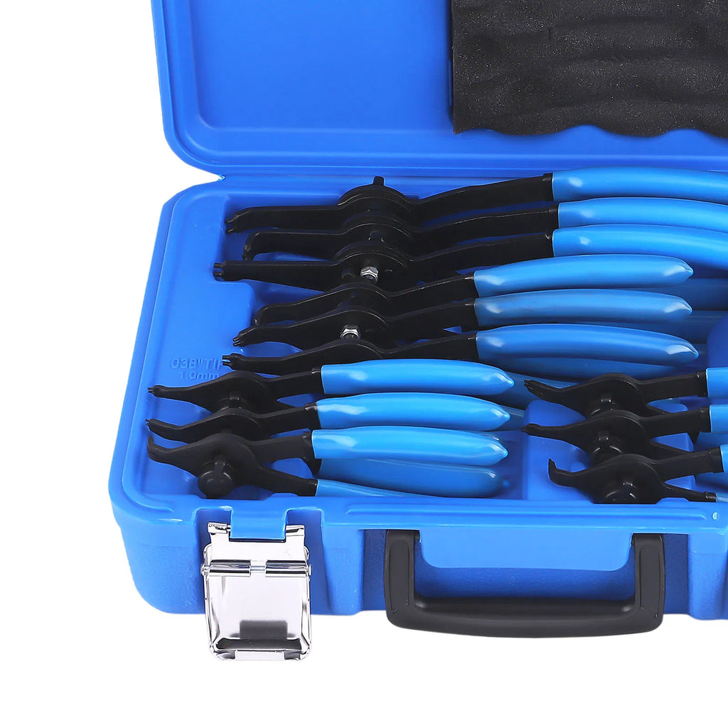 12 PC Versatile Retaining Snap Ring Pliers set Heavy Duty Fixed Tip 0 45 90 - Image 2