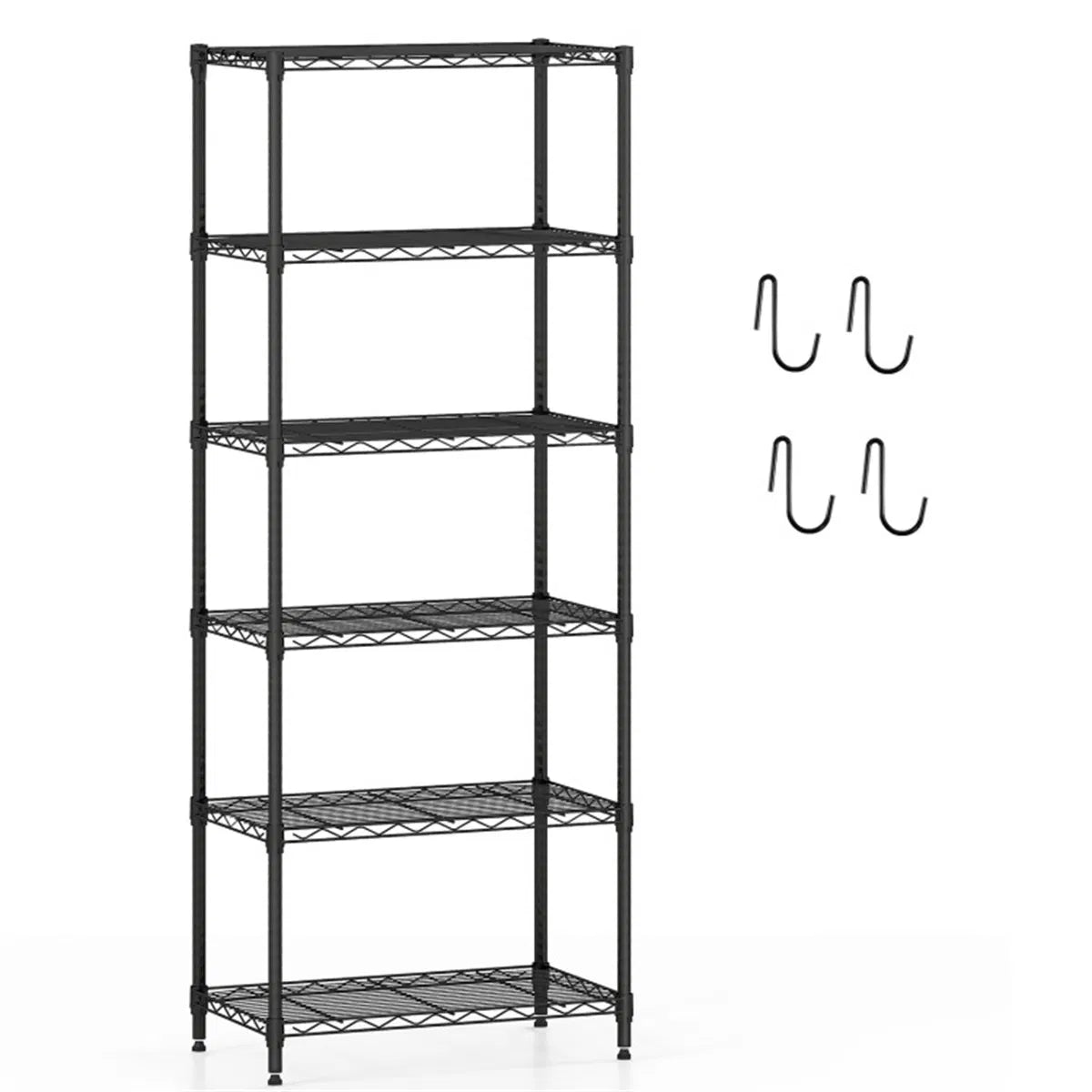 6 Tier Heavy Duty Metal Wire Shelving Unit 900 lbs Capacity Tall Storage Rack