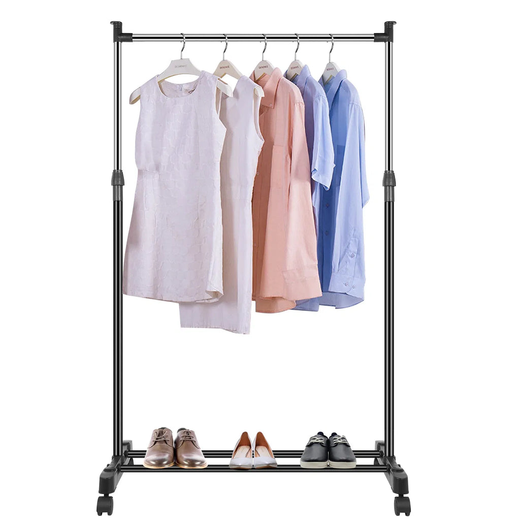 15kg/33lbs Garment Racks 3.12ft 4.80ft Height Adjustable Clothes Stand Foldable - Image 3