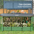 Green Raised Garden Bed with Crop Cage and Shade Cloth