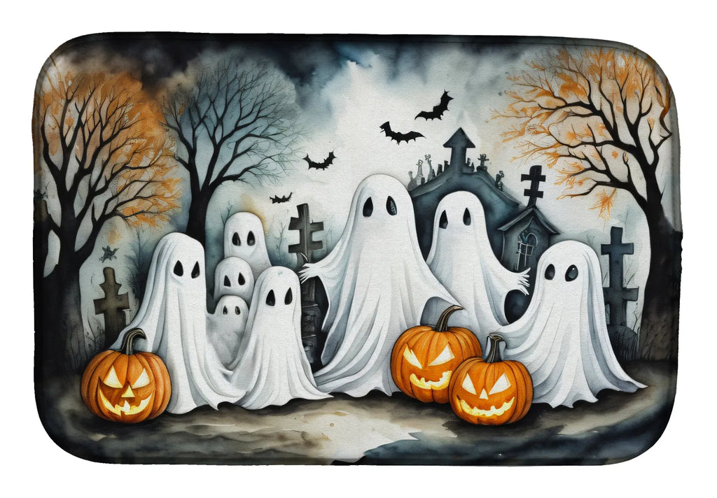 Ghosts Spooky Halloween Dish Drying Mat Absorbent Dish Drying Mat Pad for - Image 2
